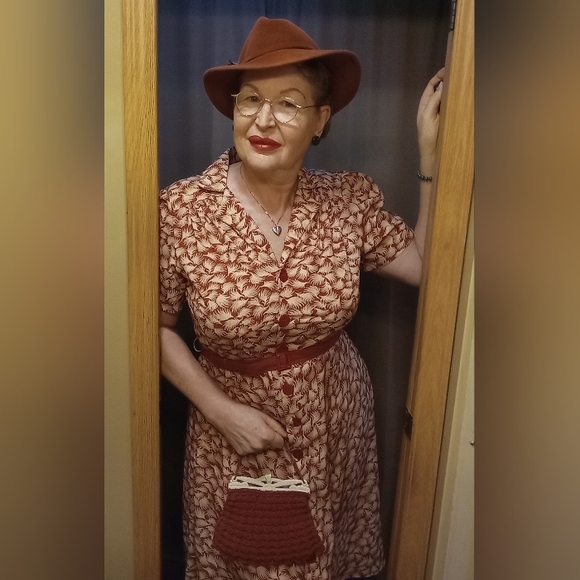 Rock N Romance Charlene Cinnamon Wisp Shirt Dress UK18 US14 - Picture 3 of 5